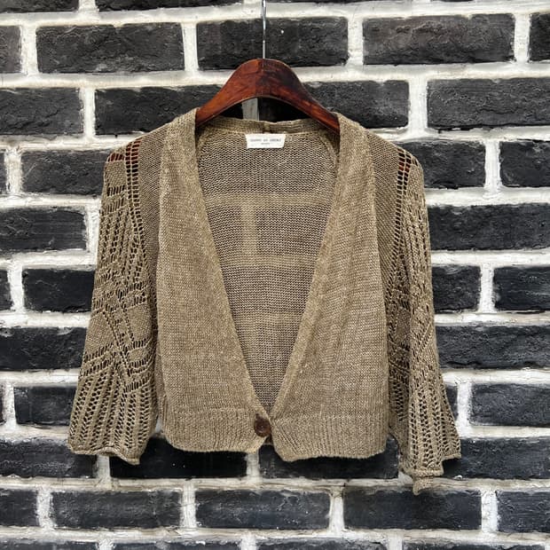 GIANNI LO GIUDICE 린넨 크롭 니트 가디건