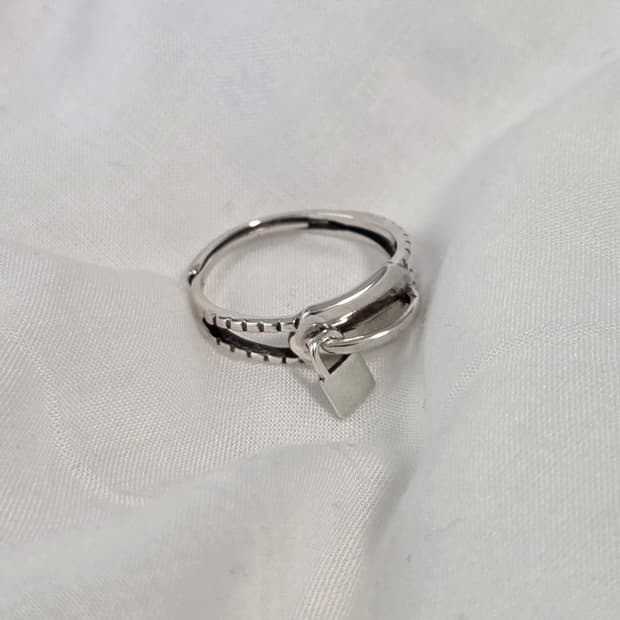925 실버 지퍼 반지 프리사이즈