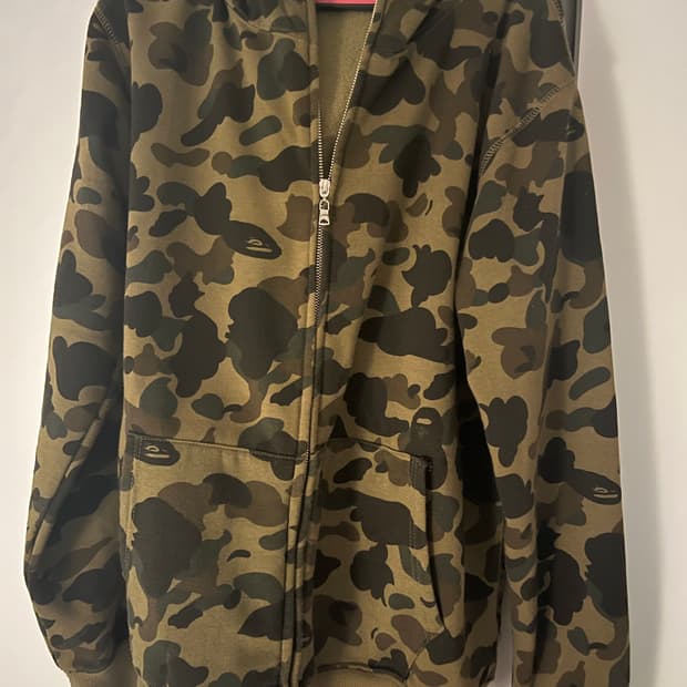 베이프 녹계 후드집업