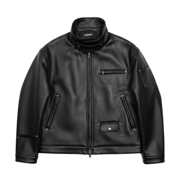 cross singgle leather jacket