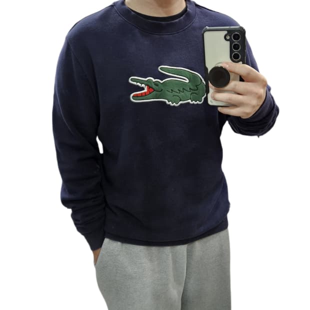 라코스테 빅로고 맨투맨 100