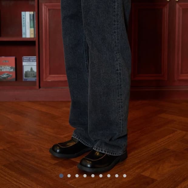 STU 데님 팬츠 블랙 흑청