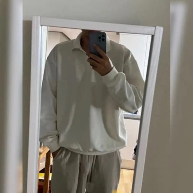 [L]파르티멘토 오버핏 PK(피케) 스웨트셔츠 아이보리