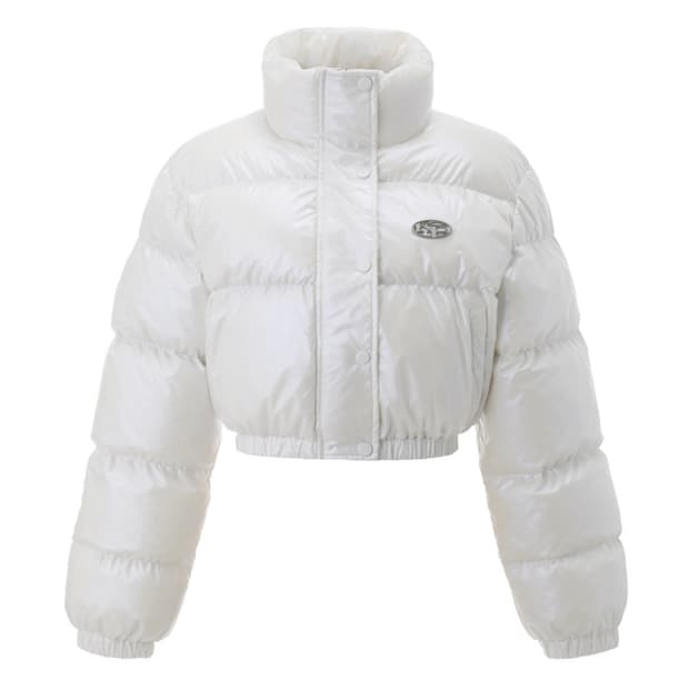 카키포인트 메탈 심볼 글로시 패디드 자켓