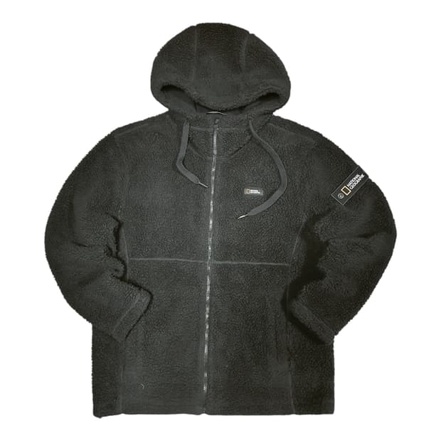 ✨ (바배) 내셔널 지오그래픽 뽀글이 플리스 후드 집업 