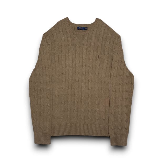 Polo Ralph Lauren 빅사이즈 베이지 케이블 코튼 니트