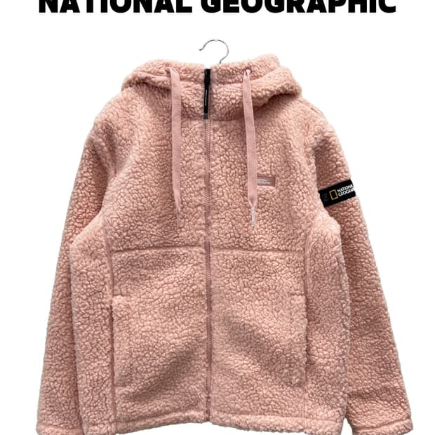 내셔널지오그래픽 셰르파 플리스 뽀글이 자켓 베이비핑크