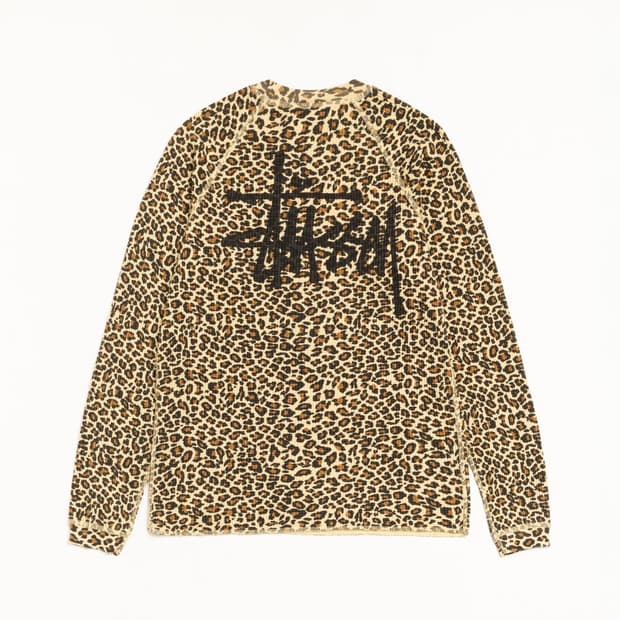  스투시 베이직 써멀 레오파드 L 새상품