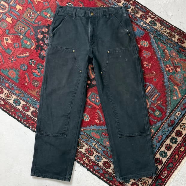 OG 칼하트 B136 더블니 팬츠 칼하트 썩블니 블랙