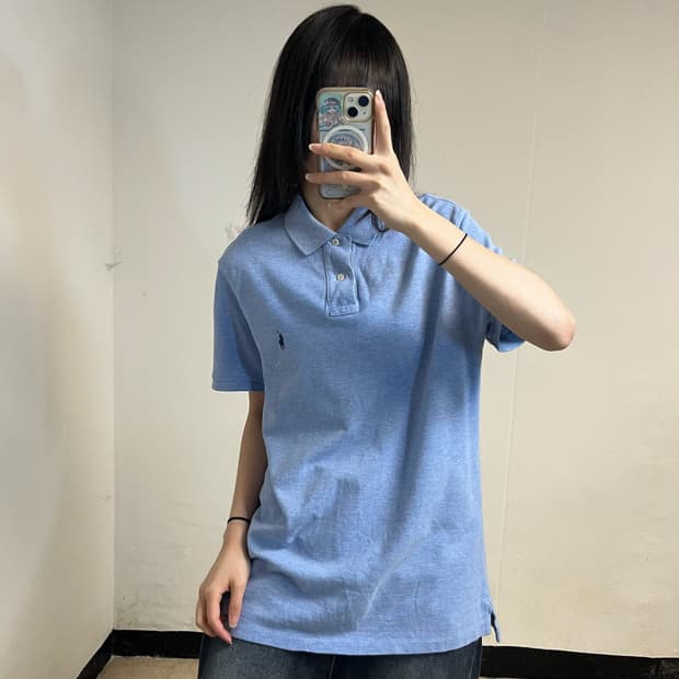 Polo Ralph Lauren Sky Blue collar tee