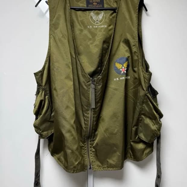 90s 알파인더스트리 미공군 E-1 라디오캐리어 밀리터리 베스트