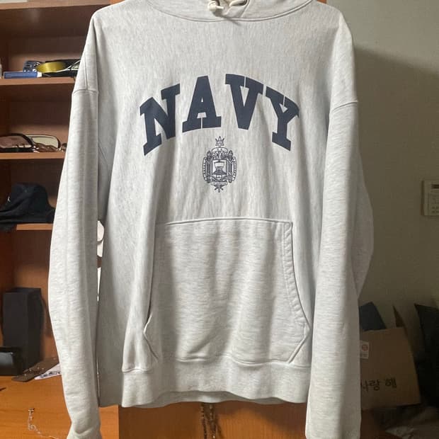 아웃스탠딩 오트밀 NAVY 후드
