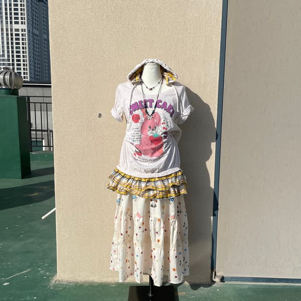 플라워 모리 스커트