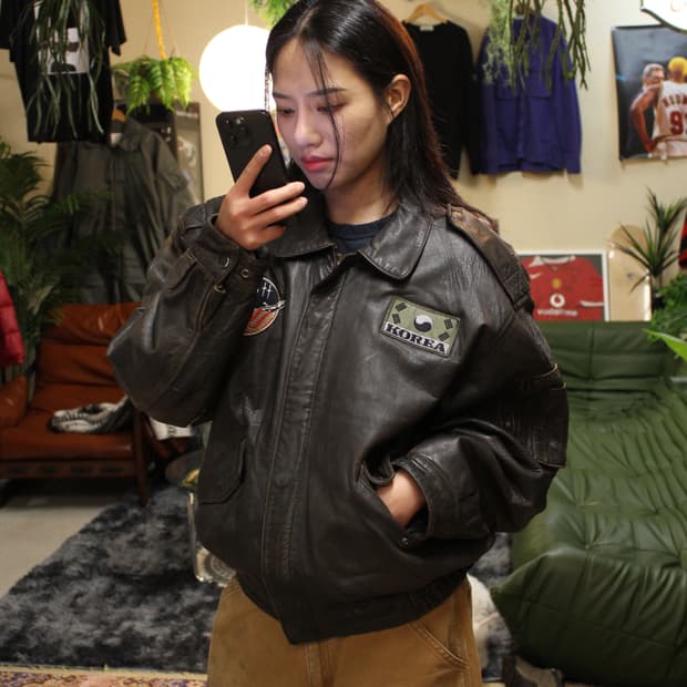 70-80s Faded A-2 Leather Flight Jacket