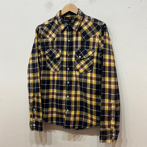 wjk 웨스턴 플란넬 체크셔츠 우먼즈 Made in JAPAN