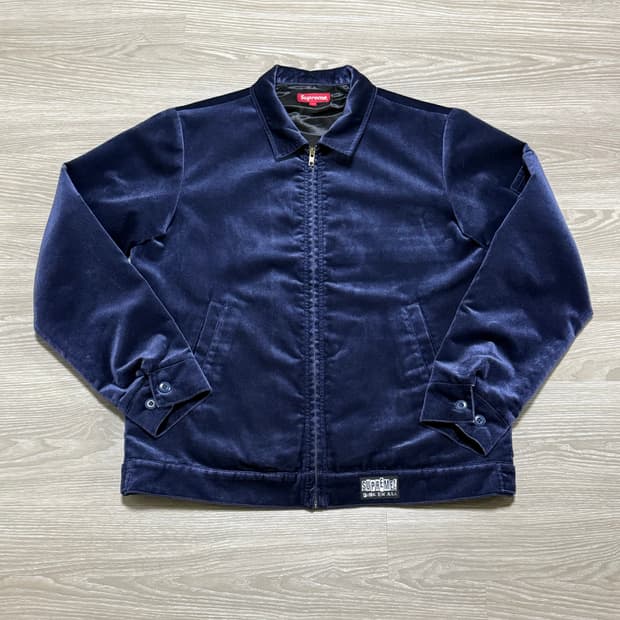 15fw 슈프림 벨벳 워크 자켓 L (스캇, 창모 착용)