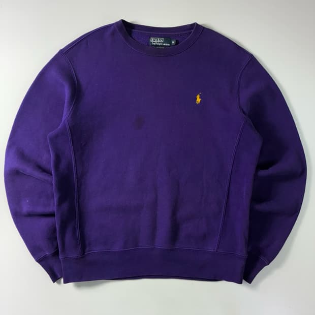 Polo  폴로 랄프로렌 자수 코튼 퍼플 맨투맨 
