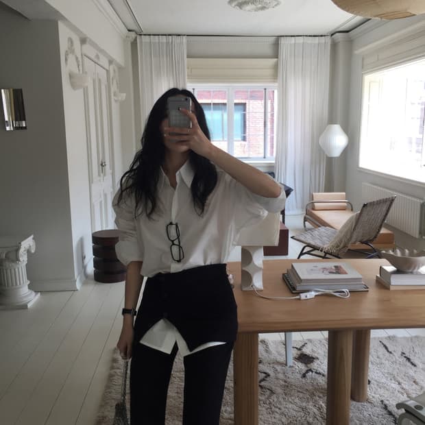 라룸 BUTTON LAP PANTS SET