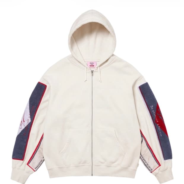 마티론즈 x 슈프림 콜라보 스웨트셔츠 집업 화이트 L