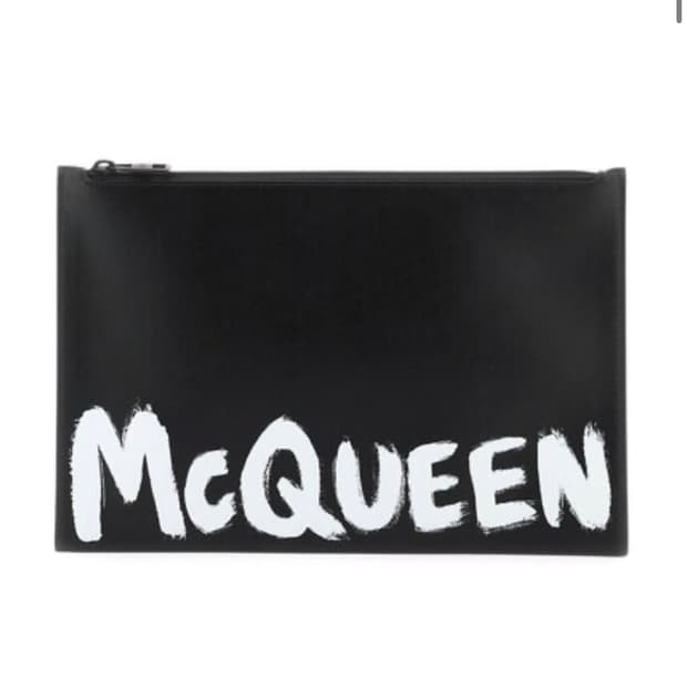알렉산더맥퀸 그래피티 로고 프린트 클러치 백 