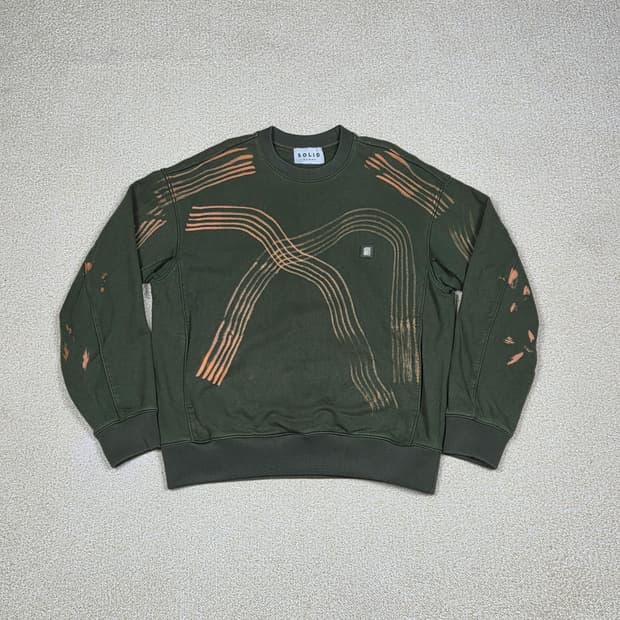 [솔리드옴므] SDHE 백로고 붓터치 맨투맨 | 00282