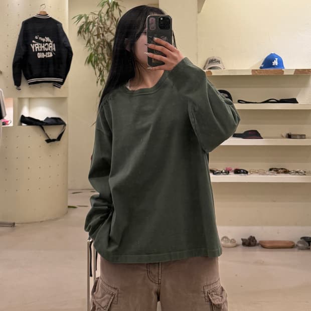 캐브엠트 패치워크 롱슬리브 티셔츠 