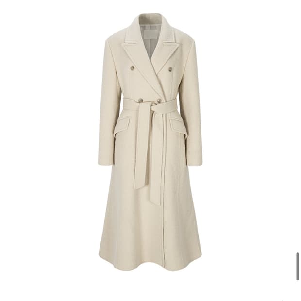 루시르주 울 맥시 코트 라이트베이지