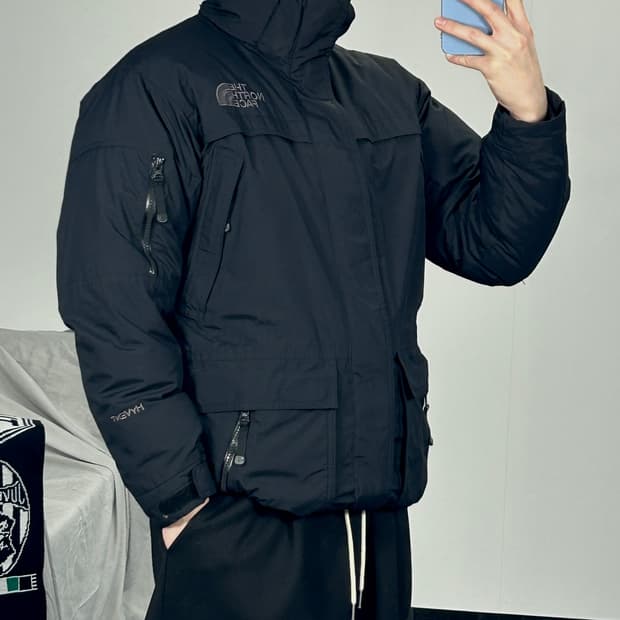 노스페이스 하이벤트 구스다운 패딩 자켓 S 