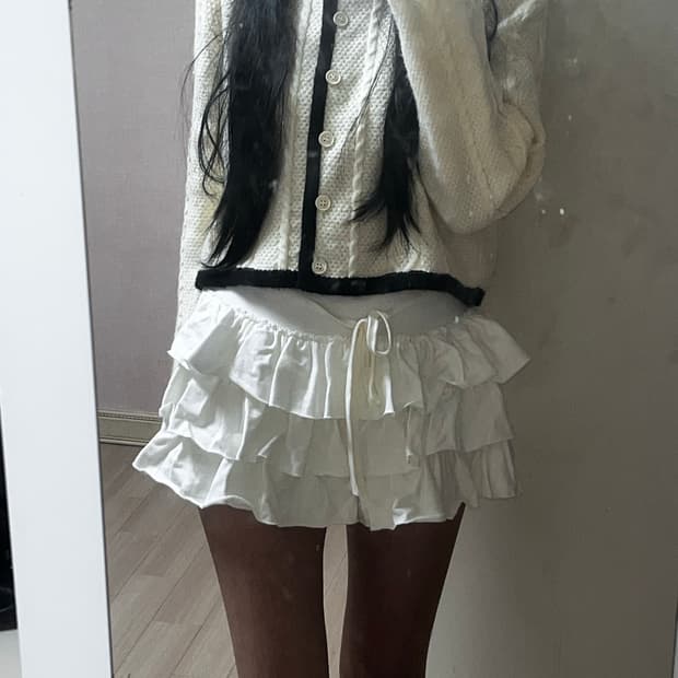 크롭 꽈배기 가디건