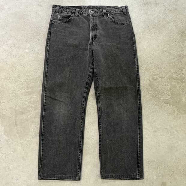 [36/32] 90s USA🇺🇸 리바이스 505 오렌지 탭 블랙 흑청