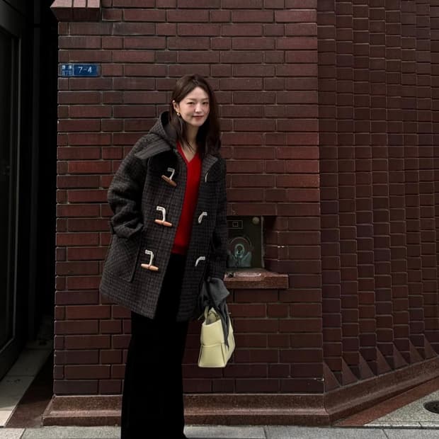 게드 ged lovat 클래식체크 더플코트