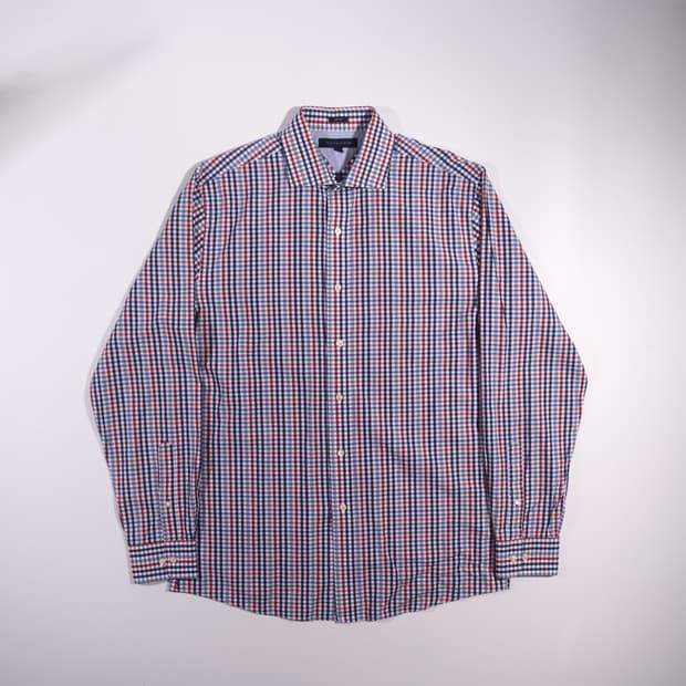 타미힐피거 깅엄체크 셔츠 B606