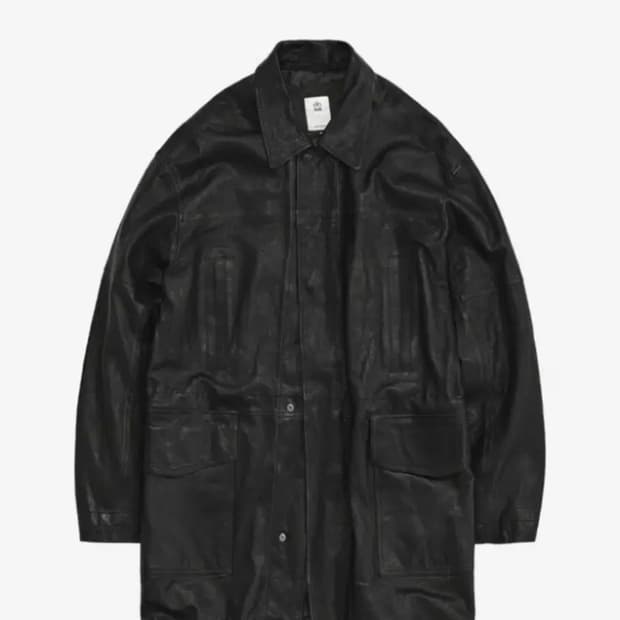 폴리테루 25fw 램스킨 레더 카코트 3