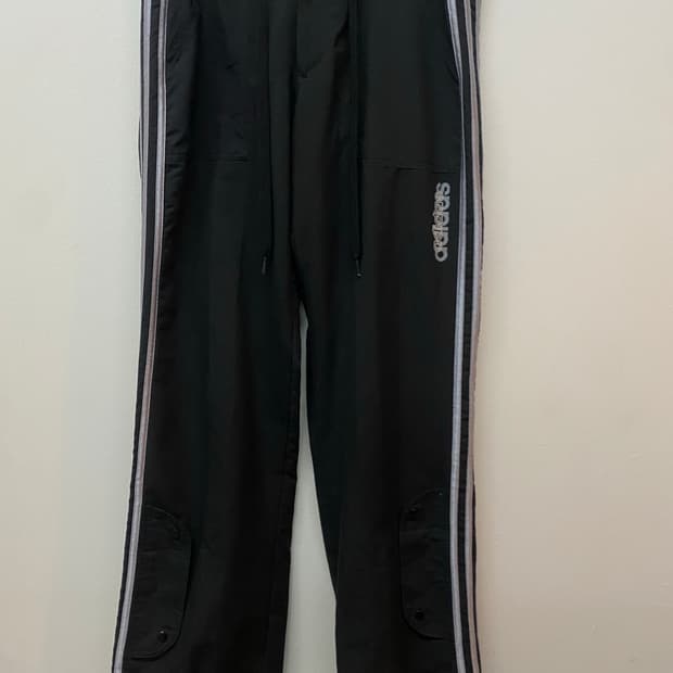 아디다스 블랙 3선 팬츠 L