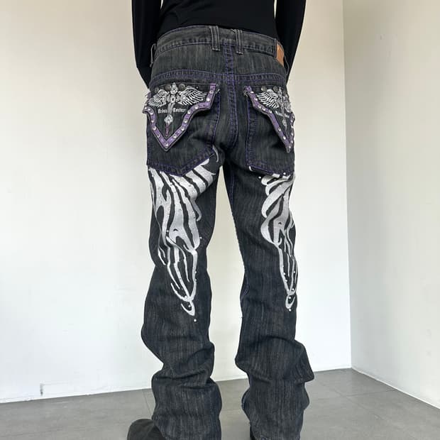 Victorious VTG 퍼플 윙 데님팬츠