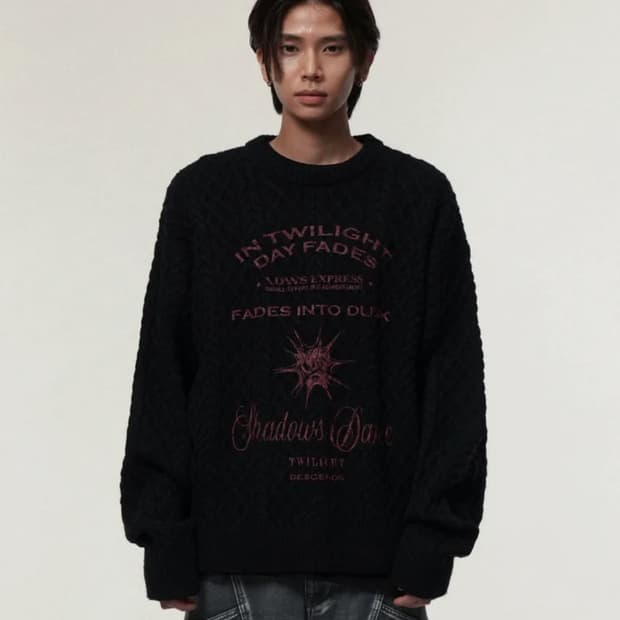 Dusky Day Crewneck Knit Black