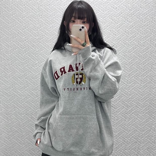 챔피온 올드스쿨 레트로 하버드 자수로고 후드티 XL C10931