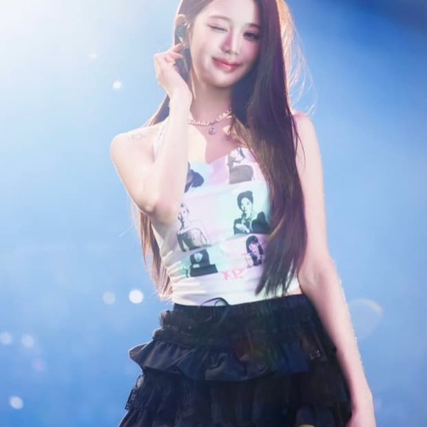 장원영 착용) 셋업이엑스이 튜튜 스커트 블랙
