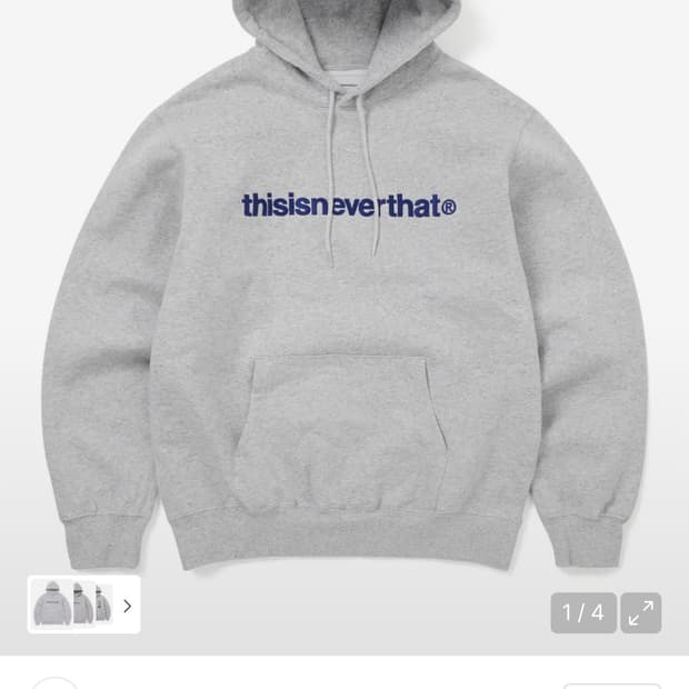 디스이즈네버댓 T-Logo Hoodie Heather Grey