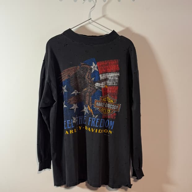 Harley davidson hard faded long sleeve