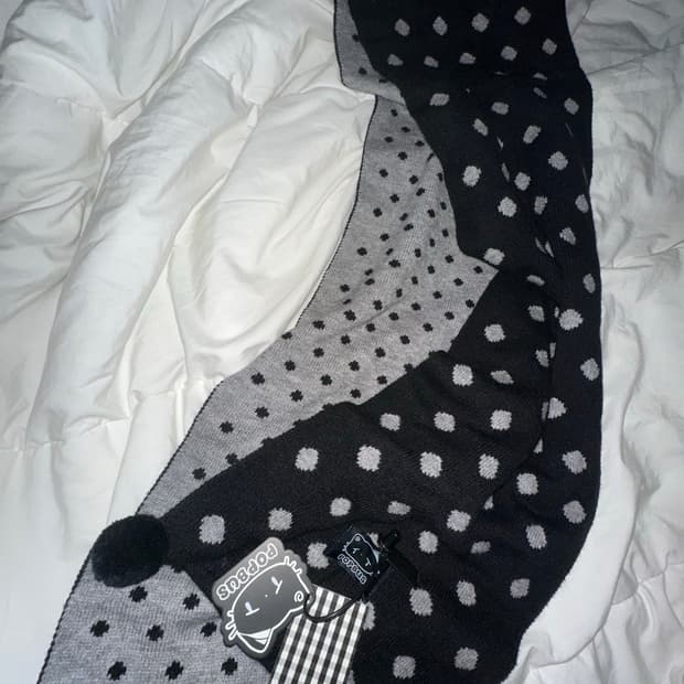 popbus 도트 목도리