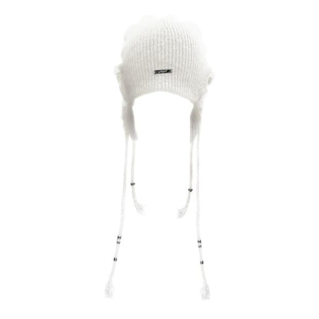 정도 JUNGDO Earflap Drag Beanie (White)