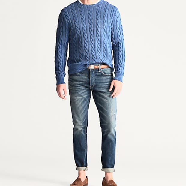 폴로 랄프로렌 남여 꽈배기니트 95-100 66-77