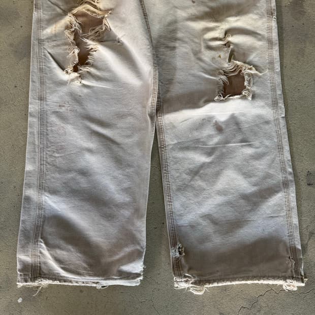 175$ 빈티지 칼하트 디스트레스드 카펜터 브라운 36