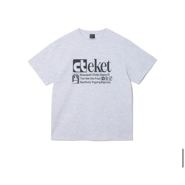 테켓 반팔T 멜란지그레이