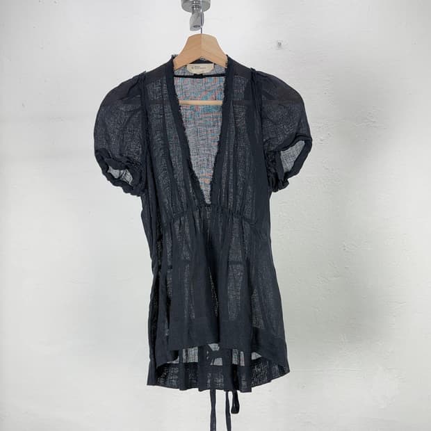 이자벨마랑 에뚜왈 샤기드 리넨 탑 블라우스