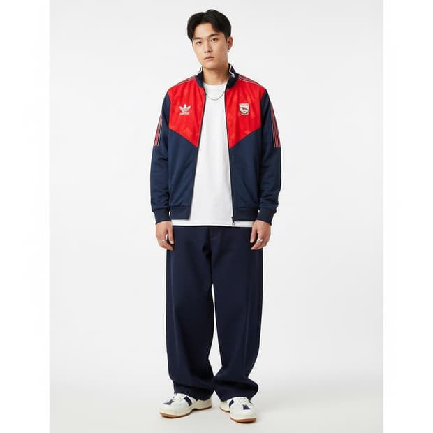 Adidas 아디다스 레드 네이비 아스날 트랙탑 L (스트릿)