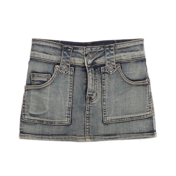 보헤미안서울 포켓 데님 미니스커트