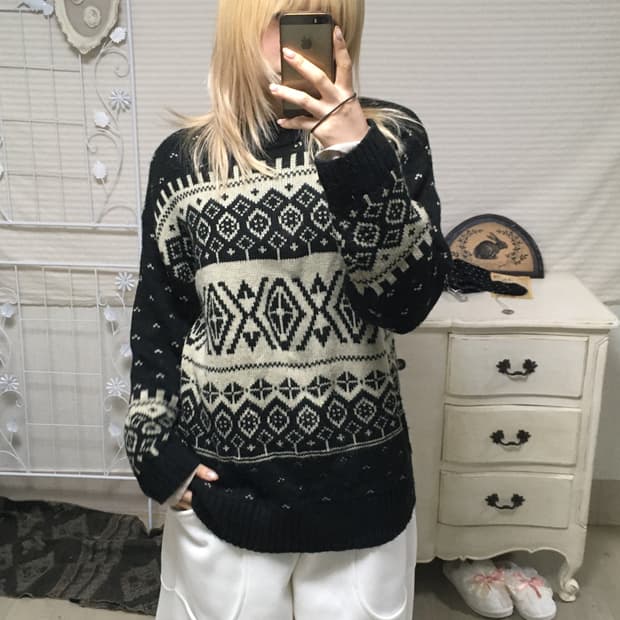 jpn vintage 사만사 모스투 노르딕 니트