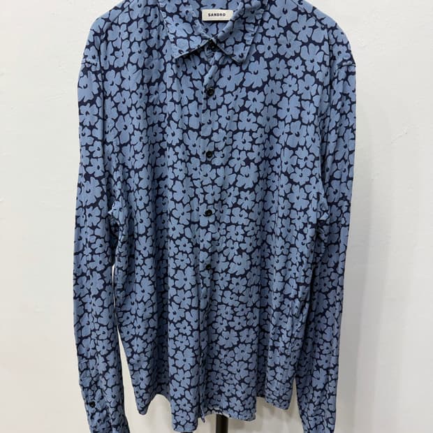 정품) 산드로옴므 신형 플라워 패턴 셔츠 남방 L